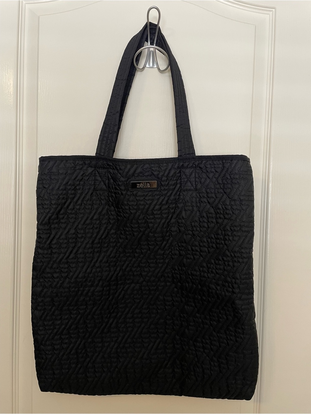 Zella Quilted Black Tote
